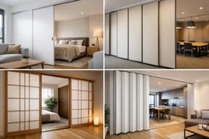 Tabiques móviles para separar espacios interiores sin obra