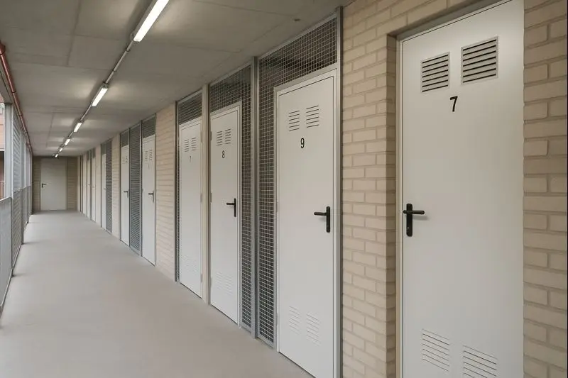 Trasteros en viviendas residenciales ubicados en un edificio de apartamentos