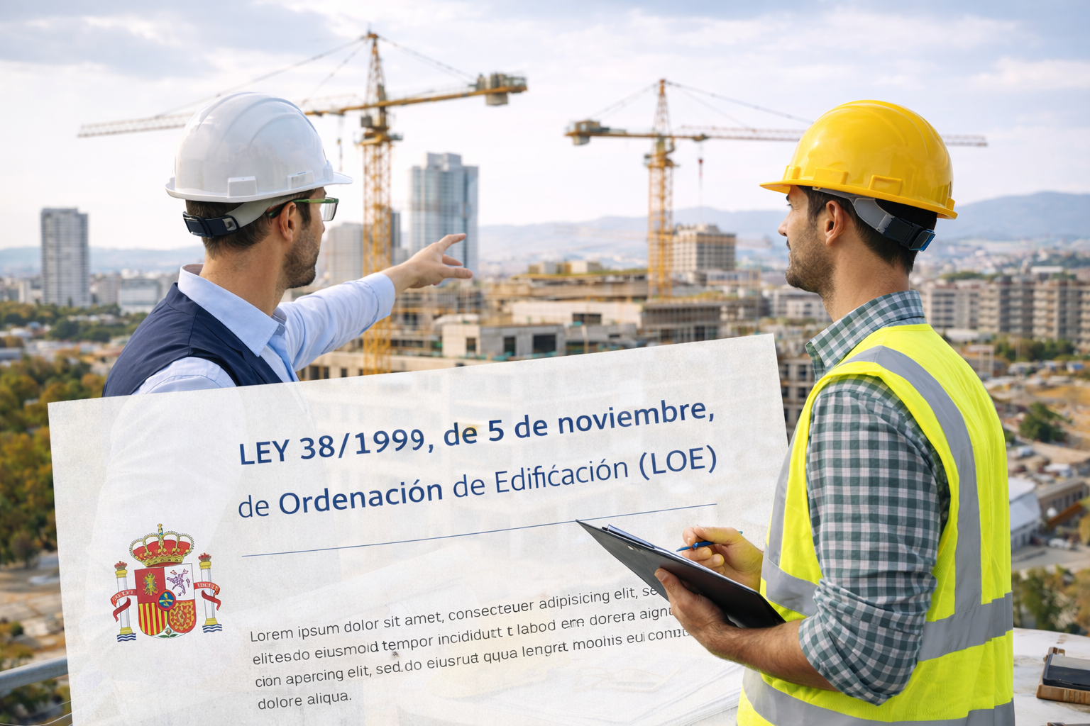 Ley de Ordenación de la Edificación aplicada a una obra de vivienda en España