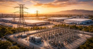 Infraestructura eléctrica y parque industrial en México afectados por el nearshoring